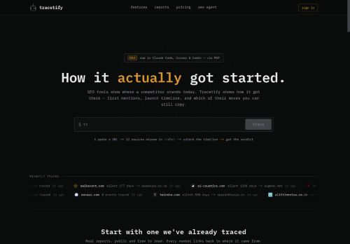 Tracetify - Startup tools