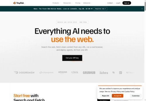 Tinyfish AI - Data extraction