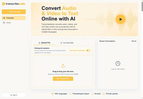 TranscribeAudio - Speech-to-text