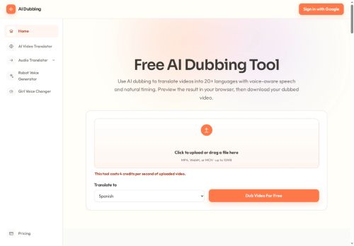 AI Dubbing - Translation