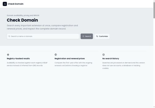 Check Domain - Domain Management