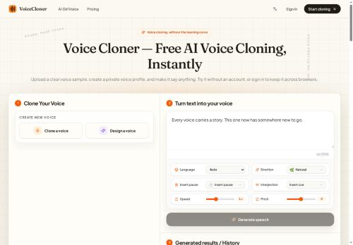 VoiceCloner - Text-to-speech
