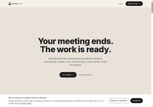 backlog.cloud - Meeting assistant
