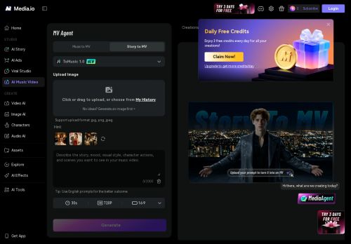 Music Video Generator - Media.io - Music