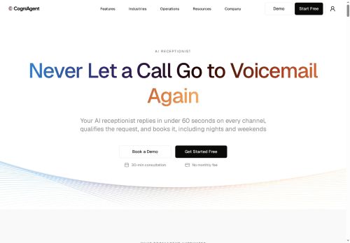 AI Receptionist by CogniAgent - Customer support