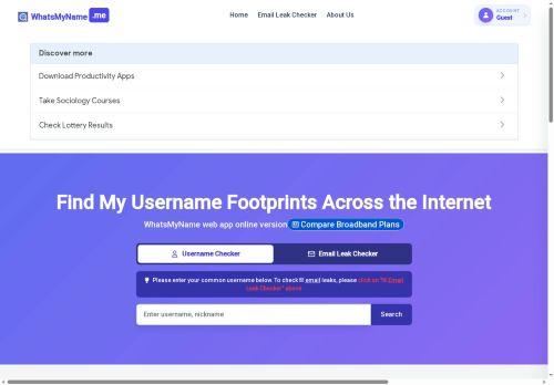 WhatsMyName.me - Security and Privacy