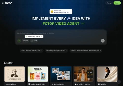 Fotor Video Agent - Video Editing
