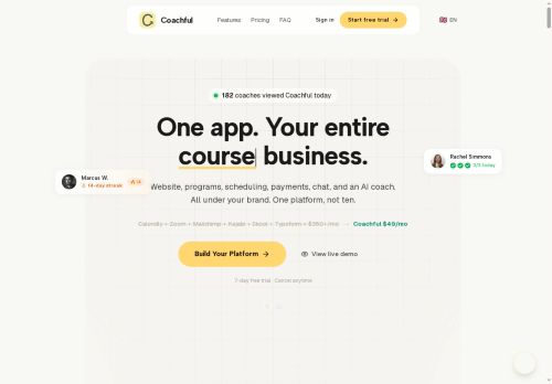 Coachful - AI website builder