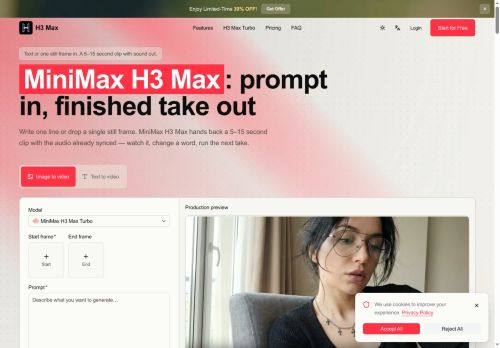H3max.ai - Text-to-video