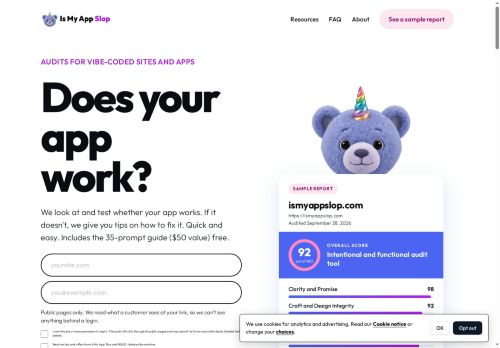 Is My App Slop - Startup tools
