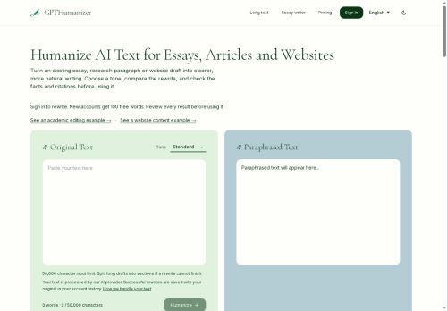 GPTHumanizer - Writing