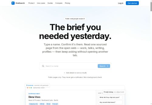 OneSearch - Research