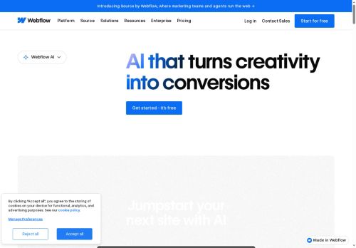 Webflow AI - AI website builder