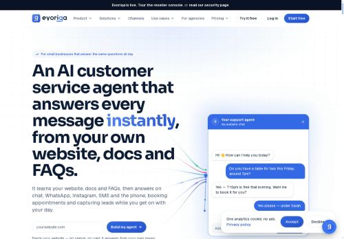 Evoriqa - Customer support
