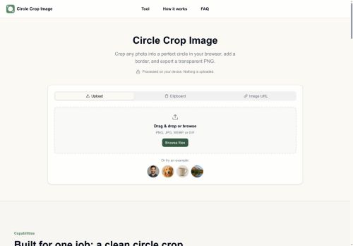 Circle Crop Image - Image editing