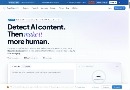TextSight - AI Detection