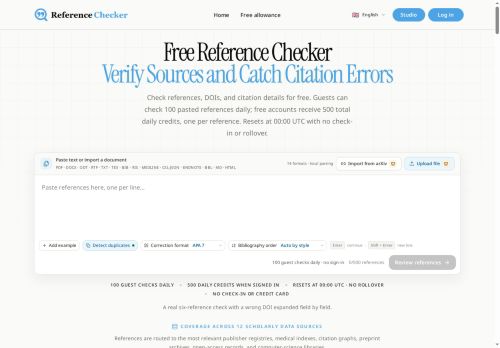 Reference Checker - Research