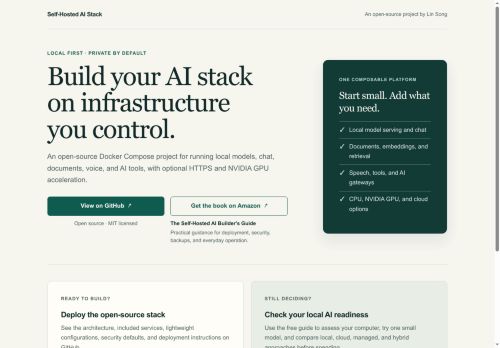 Self Hosted AI Stack - Infrastructure tools