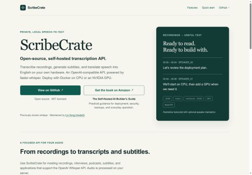 ScribeCrate - Transcriber