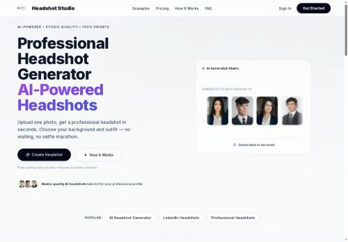 headshotgenerator.pro - Image editing