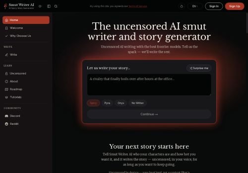 Smutwriter - Stories Generation